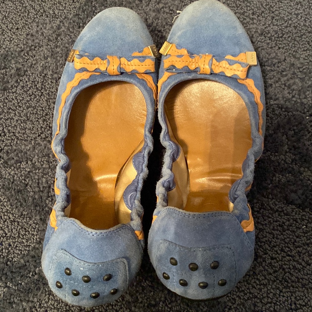 Tods size 6.5 blue shoes